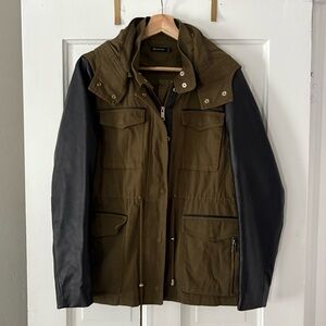 Stradivarius Khaki and Black Military Jacket Size M